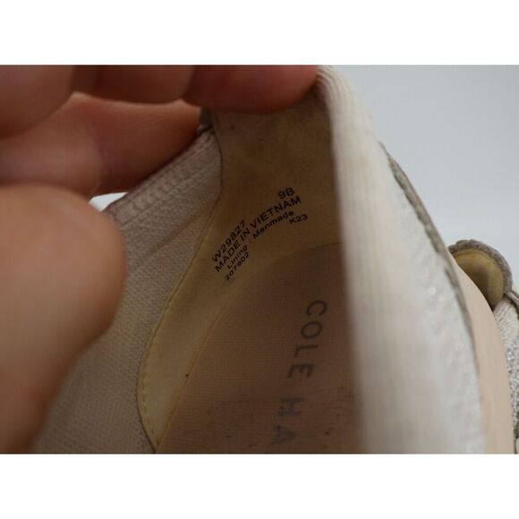 Cole Haan ZERØGRAND Meritt Stitchlite Loafers Size 9B Ivory Knit Slip On Shoes - Picture 9 of 12